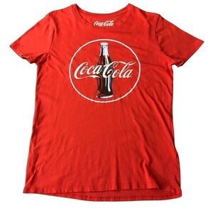 LUCKY BRAND WOMENS RED COCA-COLA T-SHIRT SIZE MEDIUM
